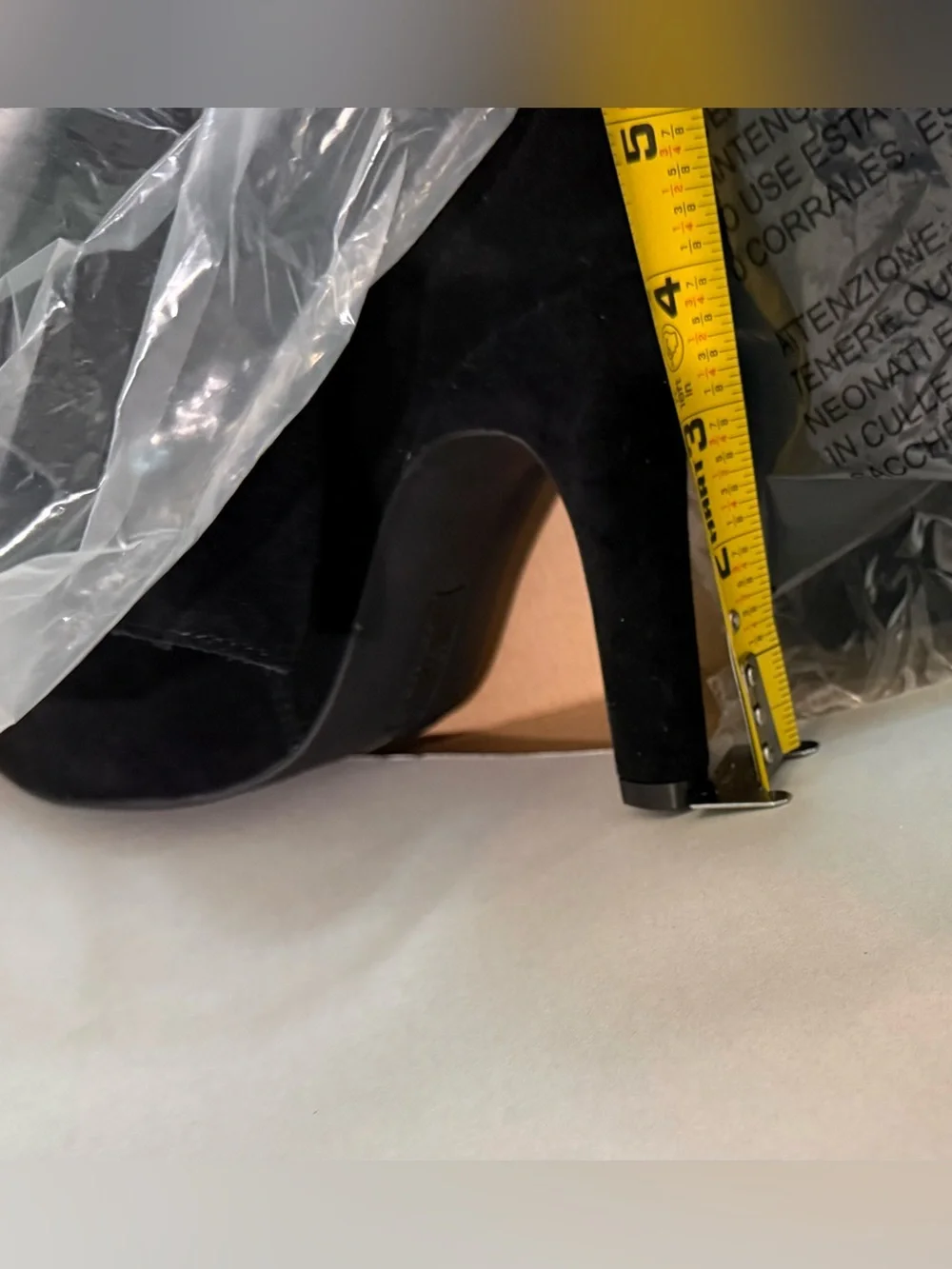 Genuine Suede Black Over-the-Knee Pointed Toe Stiletto Boots OATLIN,Slouchy•NWT